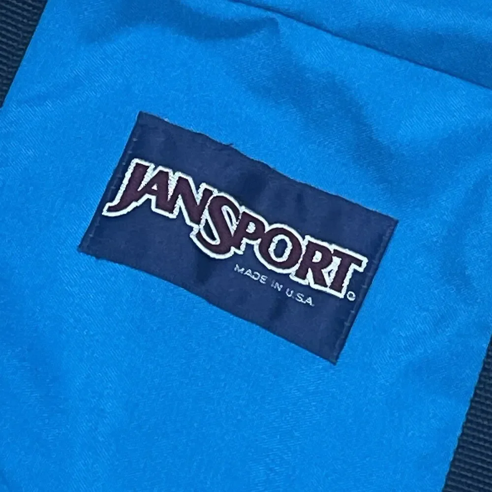Vintage 80s 90s USA Jansport Blue Weekend Camping Duffle Bag Retro Lightweight